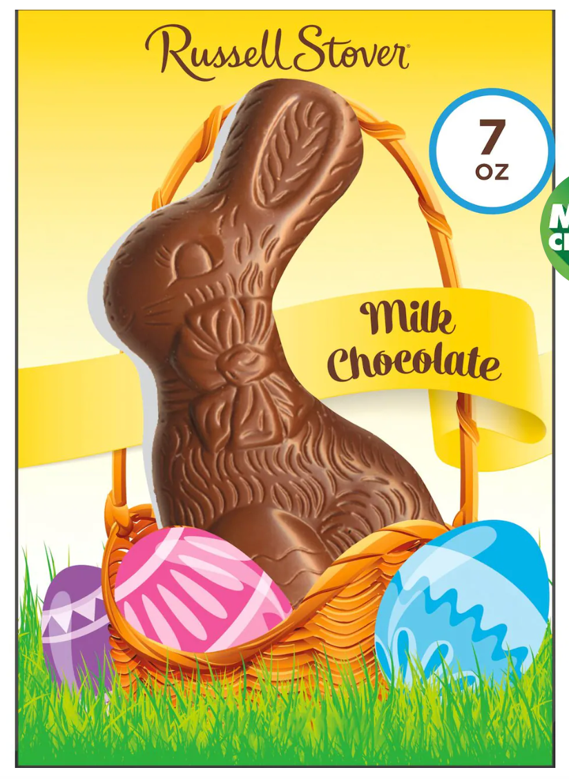RUSSELL STOVER Easter Solid Milk Chocolate Easter Bunny, 1.5 oz.